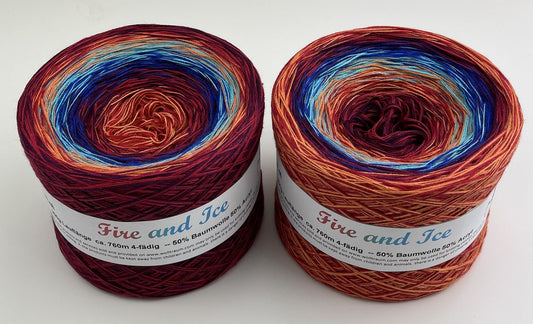 Fire and Ice Gradient Yarn